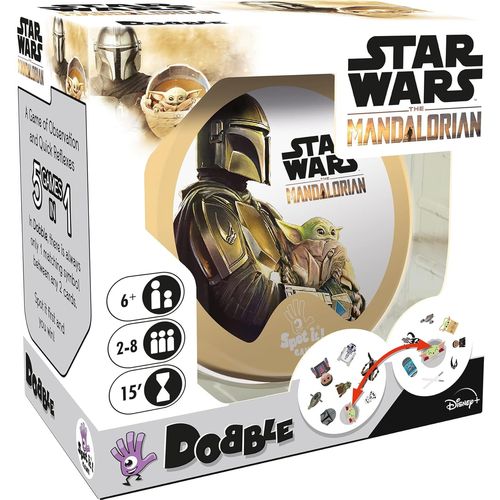 Dobble Star Wars Mandalorian, Card Game, Ages 6+, 2-8 Players, 15 Minutes Playing Time