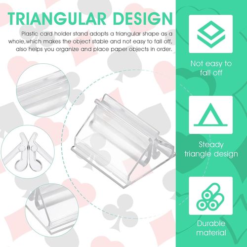 Lot de 24 Supports de Cartes de Jeu en Plastique Transparent pour Cartes de Jeu de société (Couleur - 24 pièces)