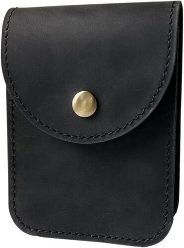 Etui à Cartes à Jouer en Cuir de Vachette,étui à Cartes à Jouer Simple Etui à Cigarettes en Cuir pour Hommes Mini Sac à Taille Vintage