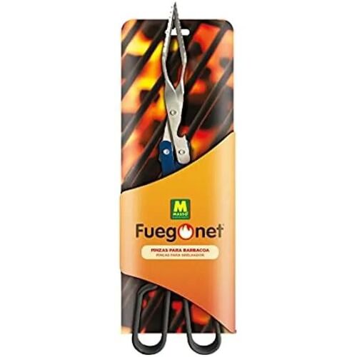 Pinces pour barbecue - FUEGONET - Modèle NET - Acier inoxydable 201 - Longueur 46,5 cm - Prise en main précise