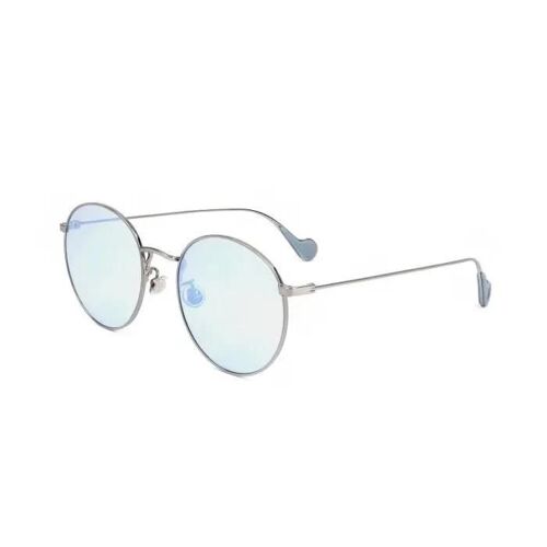 Lunettes De Soleil Moncler Ml0109-K 55/20/145 14x Shiny Light Ruthenium Metal Unisex Ml Sun Ml0109-K 14x 55 20 145