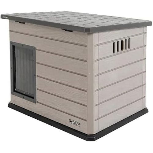 Lifetime Niche De Luxe Pour Chien, Protection Contre Les Intempéries Avec Aérations Réglables, Abri Idéal Pour Chiens De Taille