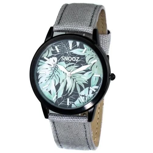 Montre Snooz Steel Multicolore Gris Mixte - Hommes Et Femmes Saa-011 - Quartz - Cuir