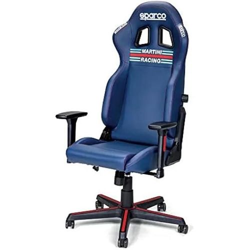 Siège De Gaming - Sparco - Martini Racin - Couleur Bleu Marine - 100% Neuf - Pratique Et Innovant