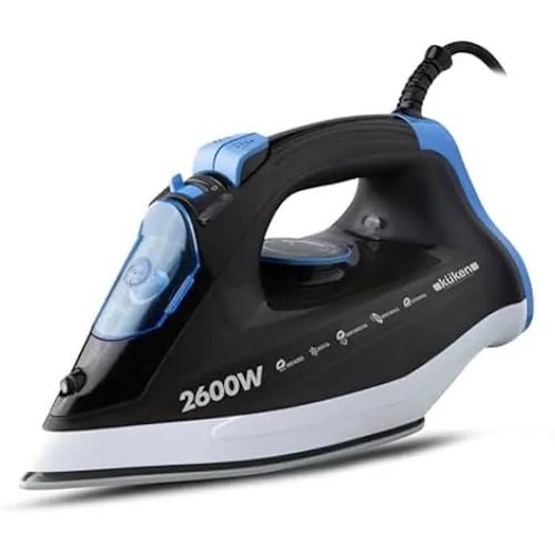 Fer à vapeur - KUKEN - Modèle 2600 W - Semelle inox - Débit vapeur 140 g/min - Réservoir 320 ml