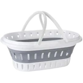 Panier à linge pliable - Bathroom Solutions - 60 x 40 x 27 cm - Multicolore - Accessoires de buanderie