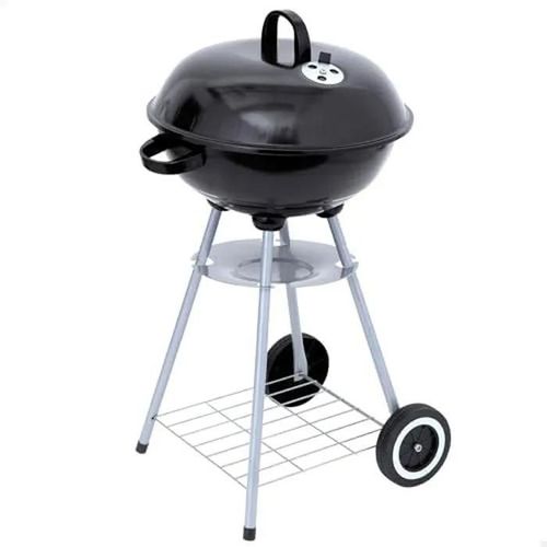 Barbecue portable - AKTIVE - Modèle rond - 46 cm - 2 grilles - Charbon de bois