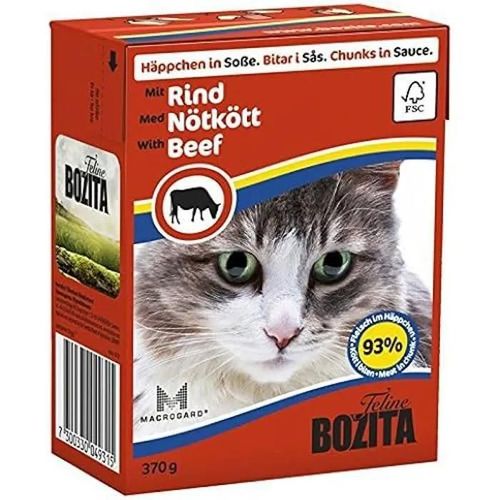 Aliment Humide Pour Chat - Bozita - Bozita Cat Tetra Recard - Pâtée En Sauce - B?uf - 370g
