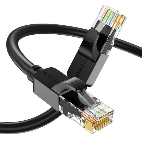 Câble Ethernet Cat 6 40M, Câble Internet Haute Vitesse 10Gbps, Cordon De Raccordement Lan Rj45 Noir, Câble Ethernet Long Pour Jeux, Ordinateur, Télévision, Routeur, Modem, Bornier