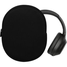 KALANKA-Housse Compatible avec WH-1000XM4 / WH-1000XM3 / Jabra Evolve 20 étui - Housse de Protection Souple en néoprène pour Casque Audio 21,5 x 16 cm - Noir