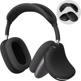 Étui Compatible avec Airpods Max, Coque de Protection en Silicone Souple Housse Accessoire pour AirPods Max Casque, Noir