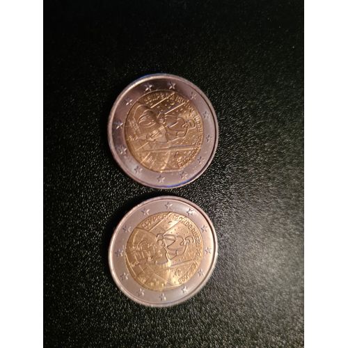 Vens 2 Pièces De 2 € Coupée Du Monde Rugby 2023 État Neuve