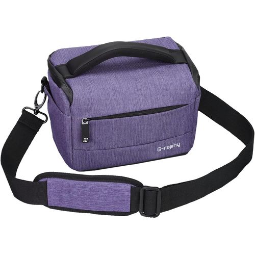 asas-Sac Photo Photographes Bandeoulière Photo Avec Cloisons Amovibles Rembourrées Étui Photo Femmes Hommes Pour Appareils Photo Reflex Argentiques,Flashes,Objectifs Et Autres (Violet)