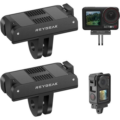 Lot De 2 Supports Magnétiques Pour Dji Action 5 Pro/4/3 Avec Connecteur Adaptateur Et Deux Accessoires À Griffes-Marque Générale