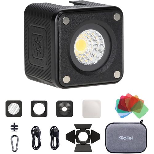 SUBZONAL-Rollei Lumis Solo 2 Lumiere Video, Mini Cube LED Lampe Appareil Photo Portable 70g 5500K 8 Filtres de Couleur avec Batterie Rechargeable Magnétique, Lumiere-Appareil-Photo-Lampe-Video