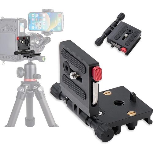 Foldable DSLR Camera L Bracket Horizontal Vertical Switch Tripod Quick Release Plate Compatible with Canon Nikon Sony DJI Osmo Ronin Zhiyun Stabilizer Tripod Monopod