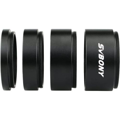 Telescope Camera Adapter M42 5mm 10mm 15mm 20mm T2 Telescope Extension Tube Adapter for Extending Focal Distance in Astrophotography