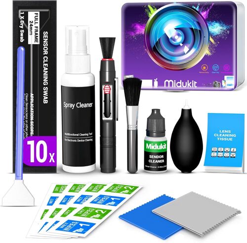 Camera Cleaning Kit, Sensor Cleaning Kit, Lens Cleaning Kit, for Canon Sony Nikon Pentax DSLR Camera with Lenspen Bellows Sensor Cleaning Pen
