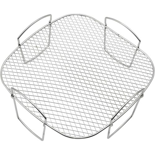 Air Fryer Grill Accessories, Stainless Steel Grill & Steaming Rack for 3.5-5.8QT, Dehydration Rack for Ninja Power Air Fryer (20.5x20.5x9cm)