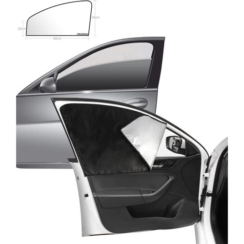 Kalanka-Pare Soleil Voiture Avec Un Aimant Puissant Rideau Voiture Pour Bloquer Les Rayons Uv Et La Chaleur, Magnétique, Pour Fenêtre Latérale¿Fenêtre Avant 2pcs¿