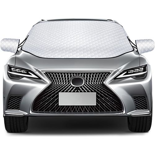 Lbgwp60-Pare Br Soleil, Voiture Couverture Pare-Br Magnétique Couverture Repliable Avec Couvercles De Miroir,Universelle Pour Bache Voiture (S 02)