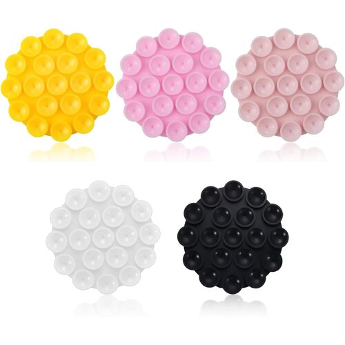 Supports Téléphone À Ventouse Silicone,5 Pcs Silicone Téléphone Portable Voiture Ventouse,Ventouses En Silicone Pour Téléphone Portable Pour Tous Les Modèles Téléphones Portables (5 Couleurs)(Q951)