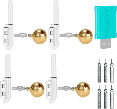 Fishing Alarm Bell, Night Light, Waterproof Glow Sticks With Buckle, Led Bite Indicator, Fishing Rod Tip, Bite Alarm For Night Fishing Rod 4 Pack