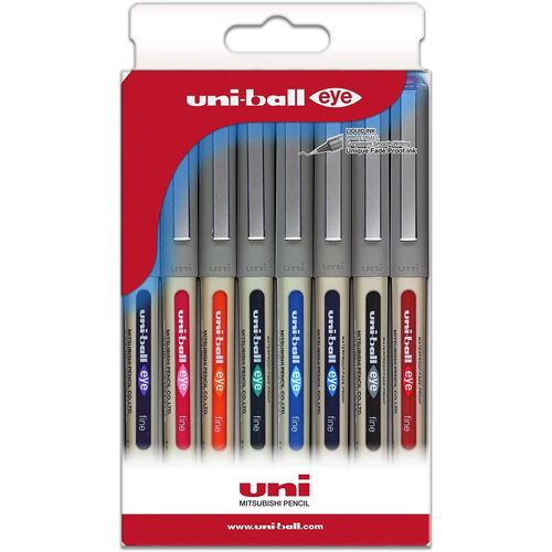 Asfasfq-Uni-Ball Ub-157 Lot De 8 Stylo Encre Liquide Couleurs Assorties
