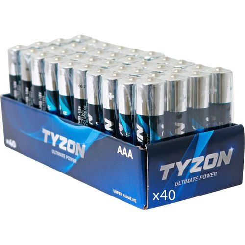 Piles AAA Alcalines 1,5 V, Pack de 40 - Durables & Haute Performance Pile AAA, Idéales pour Appareils Ménagers et Électroniques