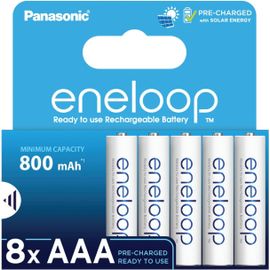 KGABERY-Piles Rechargeables Aaa/Micro,Lot De 8,Capacité De Min.800 Mah,Piles Ni-Mh,Prêt À L'Emploi,Rechargeables Jusqu'À 2000 Fois,Emballage Sans Plastique,Standard,Blanches