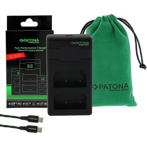 BLX-1 - PD Performance Chargeur (Max. 1500mA), USB-C Mini Dual LCD - Capable PD/QC (161713) Compatible avec Olympus Om-System Om-1, Om-1 II, Om-3, OM1, OM3