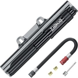 Asfasfq-Pompe À Vélo Mini Pompe Haute Pression 260psi Petite Pompe À Main Pour Valve Presta Schrader Dunlop, Pompe À Vélo Portable Compacte Légère Avec Support De Fixation Pour Bmx Vtt Velo Route