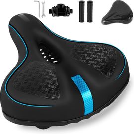 Selle De Vélo Surdimensionnée En Mousse À Mémoire De Forme De Rebond, Confortable, Imperméable, Respirante, Creuse, Ergonomique, Selle, Vélo De Route, Vtt, Selle Pour Homme, Femme, Enfant, 11