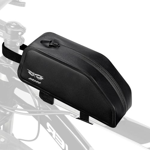 Sacoche Cadre Velo 1,5l Grande Capacité Sac Pour Tube Horizontale De Vélo Tissu Imperméable Étanche Accessoires Vélos Route De Course Porte Outil Kit Velo Electrique Vtt Cyclisme 23*6,5*10cm