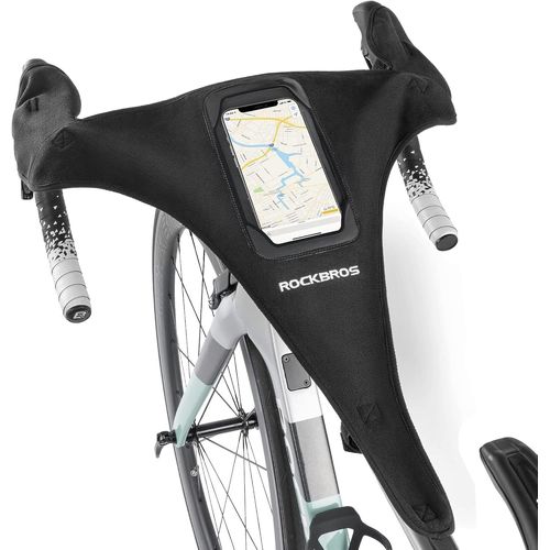 Asfasfq-Accessoires Pour Home Trainer De Vtt Vélo Route, Filet De Sueur Pour Entraîneur Pliable En Aluminium, Protection De Cadre De Vélo Avec Poche Téléphone Écran Tactile