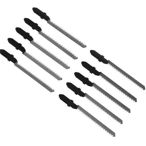T-Shank T101AO Lot de 10 lames de scie sauteuse courbée HCS pour sol stratifié, bois, plastique