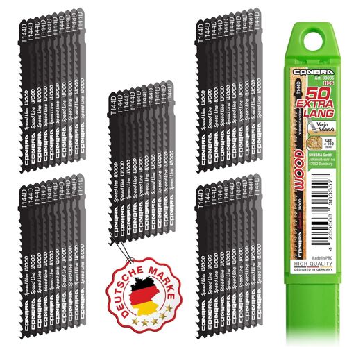 Lot de 50 Lames de Scie Sauteuse T144D pour Bois - Compatible avec Bosch & Makita