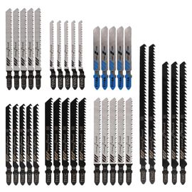 Lame Scie Sauteuse, 35 Pièces, 8 Modèles T Jeu de Lames de Scie Sauteuse Basic, Lame de Scie Sauteuse pour Couper du Plastique, du Bois et du Métal fin