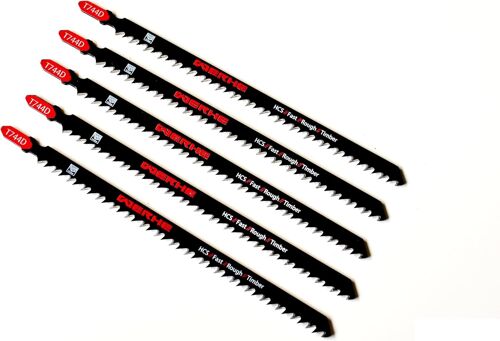 5 x Lame de scie sauteuse professionnelle 180 mm T de Corps t744d Extra Long Scie sauteuse en bois
