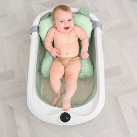 Baignoire Bébé Pliable - Thermomètre Et Coussin Inclus - Cloud - Green | Superbe Bebe