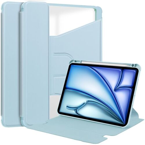 Housse En Cuir Transparente Rotative Pour Ipad Air 13 (2024/2025) - Bleu Ciel