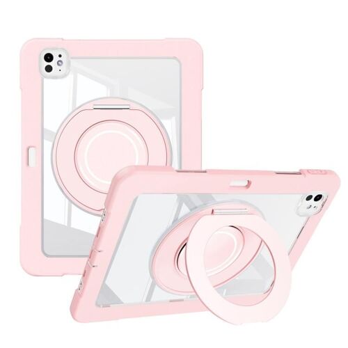 Coque Hybride Crystal Armor Pc Tpu Pour Ipad Pro 13 2024 Avec Emplacement Pour Stylet - Rose