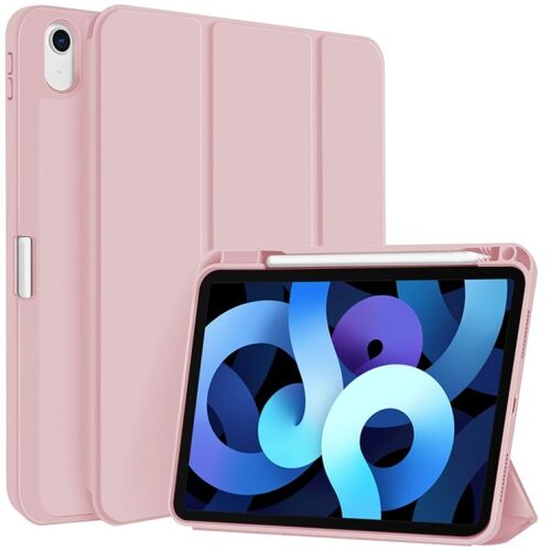 Étui En Cuir Tpu 3 Plis Pour Ipad Air 5 / 4 Avec Emplacement Pour Stylo - Rose