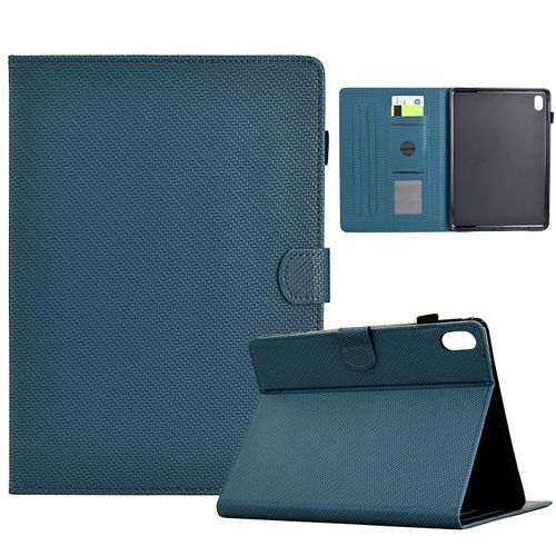 Housse En Cuir Pour Ipad 11 (11e Génération) Et 10,9 (10e Génération) 2022/2025 - Texture Fibre Solide - Bleu Royal