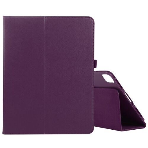 Étui En Cuir Texturé Litchi Uni Pour Ipad Pro 11 2024 - Violet