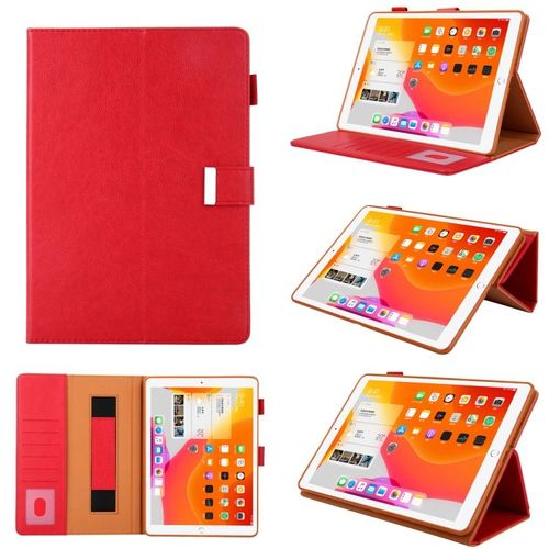 Housse En Cuir Avec Boucle En Métal Pour Ipad 11 (11e Génération) Et 10,9 (10e Génération) 2022/2025 - Rouge