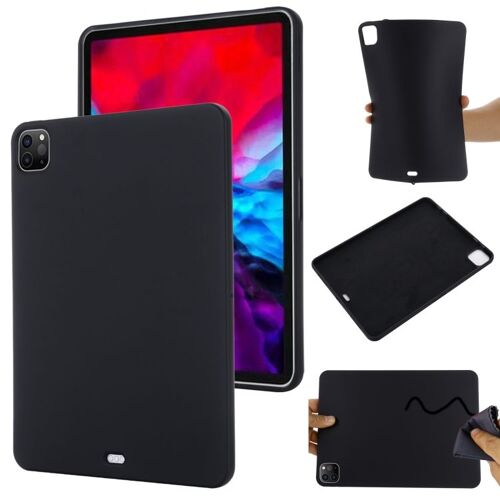 Coque En Silicone Liquide Pure Couleur Pour Ipad Pro 12.9 (2022/2021/2020/2018) - Antichoc - Noir
