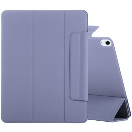 Housse Magique En Cuir Pu Pour Ipad Air 11 2024/2025 Avec Clip Fixe Double Face - Violet
