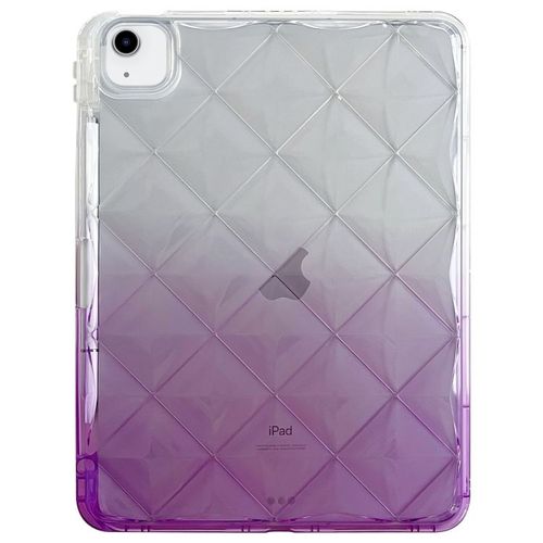 Coque Tpu À Motif Plaid Diamant Dégradé Pour Ipad Air 11 (2024/2025) - Dégradé Violet