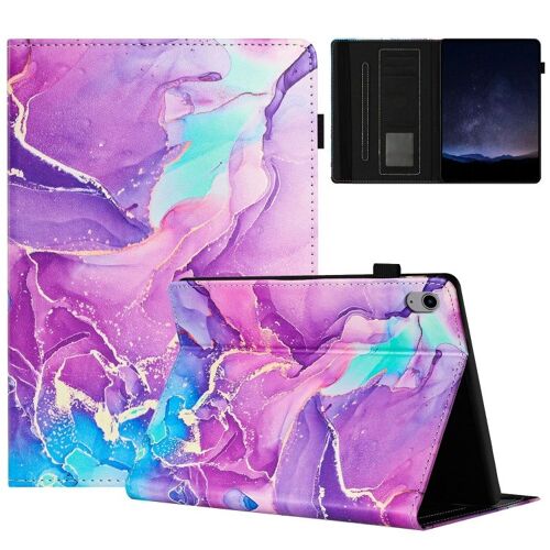 Étui En Cuir Litchi Marbré Pour Ipad Mini 6 / Mini 2024 - Violet